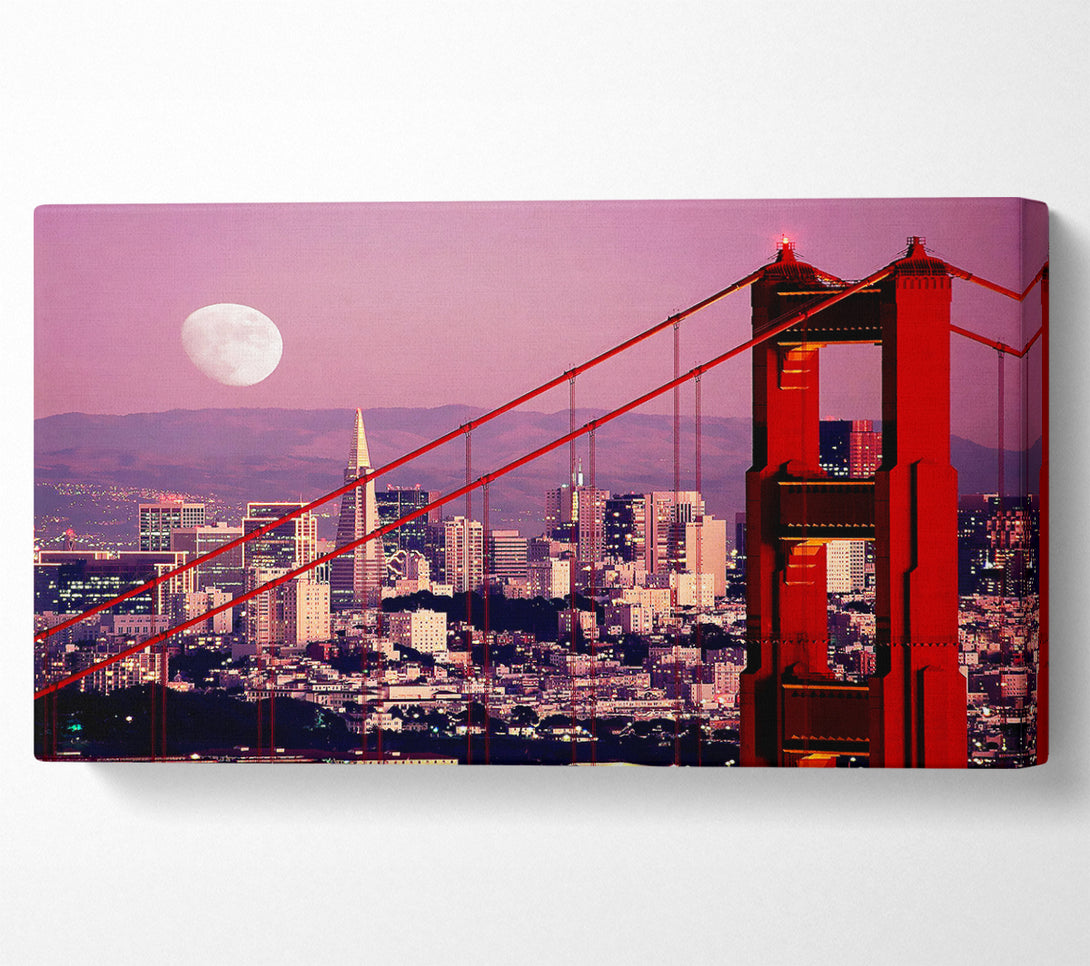  A Canvas Print of San Francisco Moonlit View Canvas Wall Art