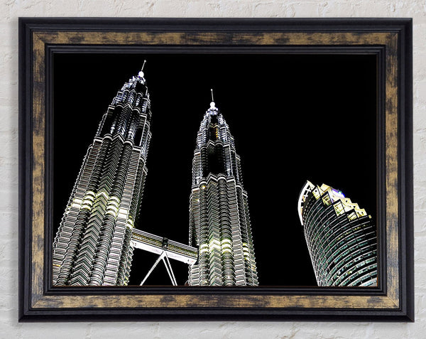 Saudi Arabia Night Lights Framed Print