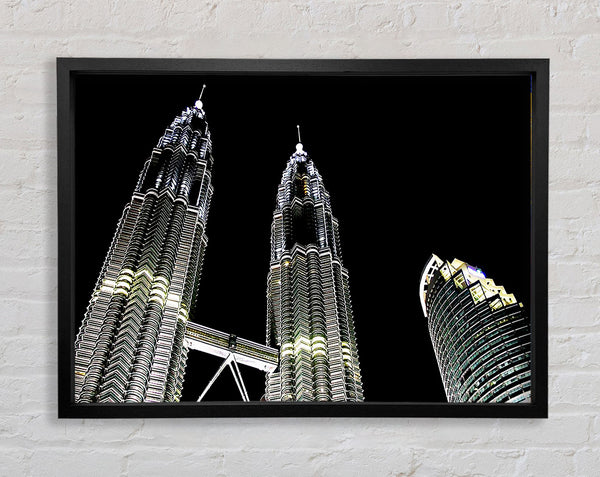 Saudi Arabia Night Lights Framed Print