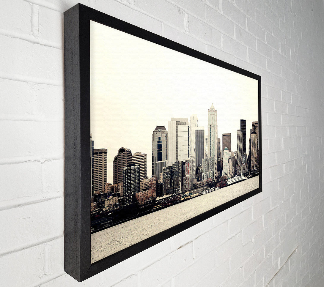  A Canvas Print of Seattle As Seen From Elliot Bay Canvas Art