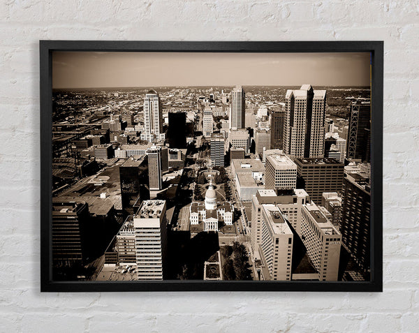 Seeks A New Higher Ground Framed Print