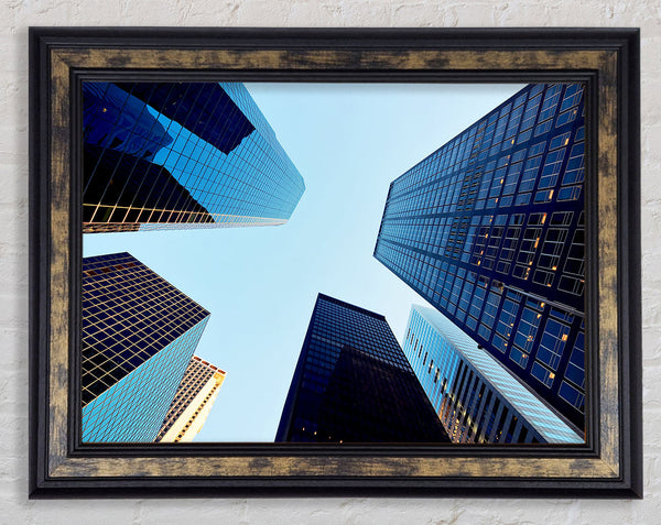 Skyscraper Skies Framed Print