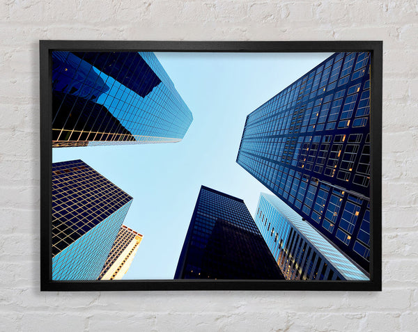 Skyscraper Skies Framed Print