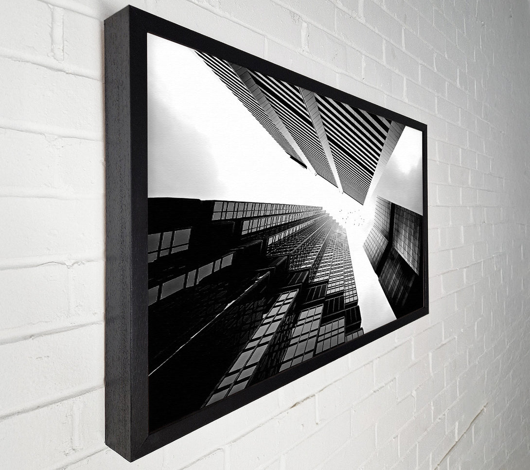  A Canvas Print of Skyscrapers In Black And White Canvas Wall Art
