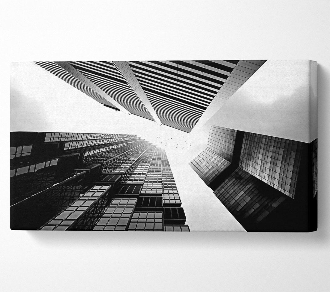  A Canvas Print of Skyscrapers In Black And White Canvas Wall Art