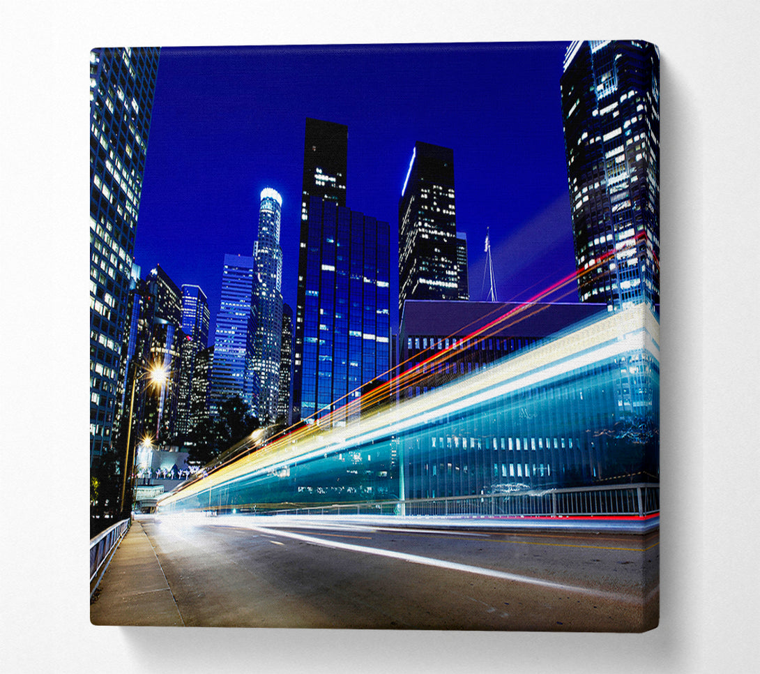  A Canvas Print of Speedway Through The City Canvas Wall Art