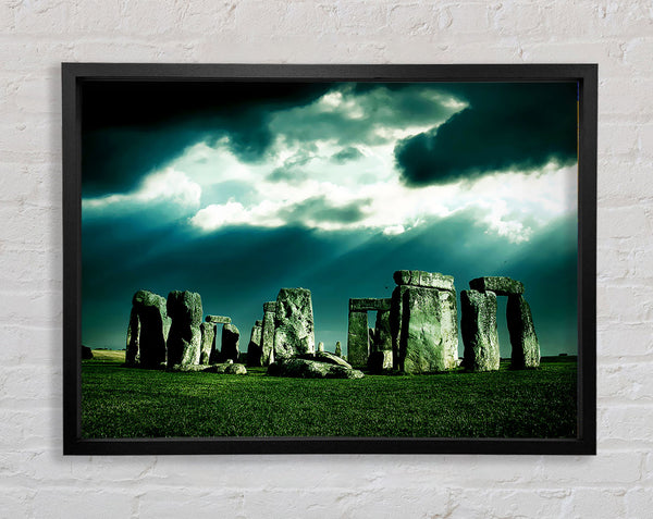 Stonehenge Sunblaze Framed Print