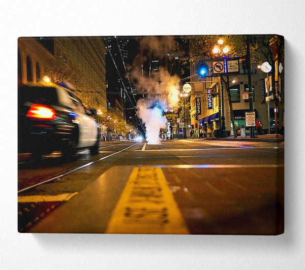  A Canvas Print of Street In New York At Night Canvas Art