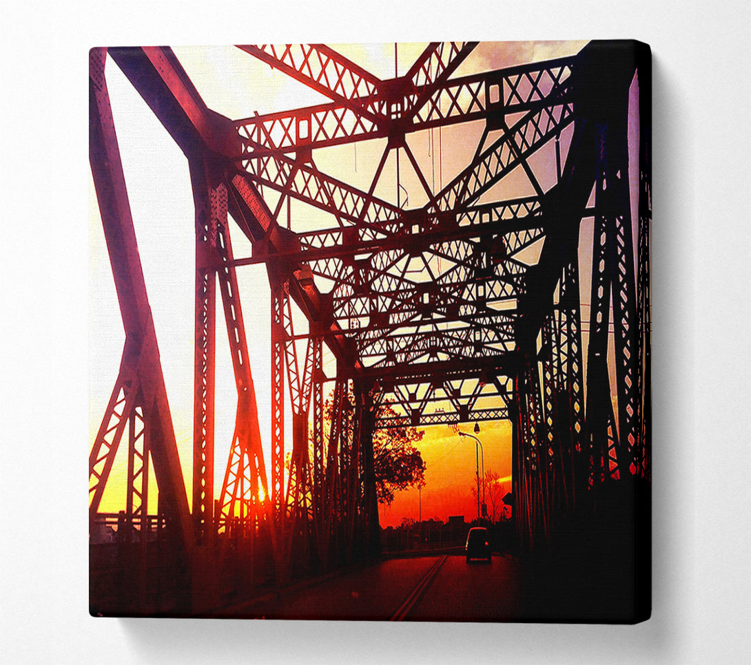  A Canvas Print of Street Bridge Canvas Wall Art