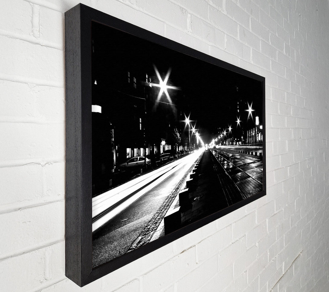  A Canvas Print of Street View At Night Canvas Print