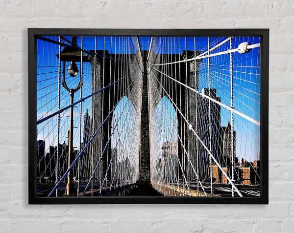 Structure Of Brooklyn Bridge Framed Print