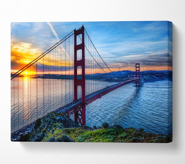  A Canvas Print of Sunrise At San Francisco Canvas Wall Art