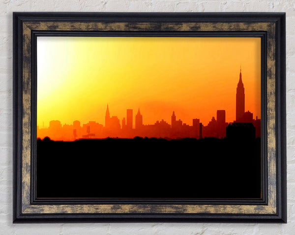 Sunrise Over The City Framed Print