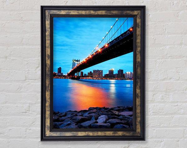 Sunset Harbour Bridge Framed Print
