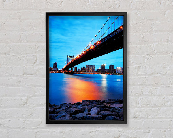 Sunset Harbour Bridge Framed Print