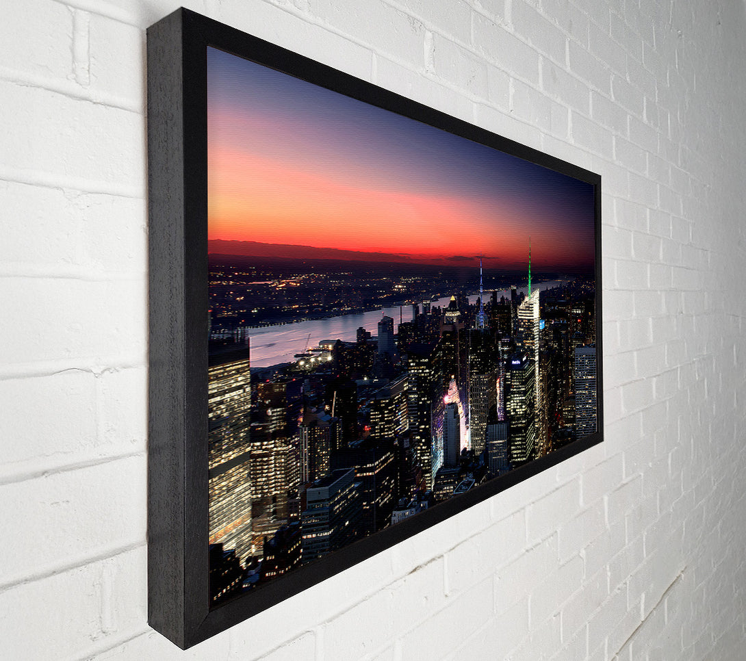  A Canvas Print of Sunset Over New Jersey Canvas Wall Art
