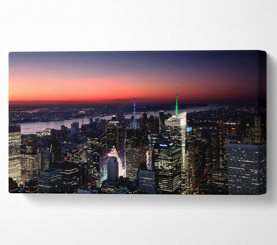  A Canvas Print of Sunset Over New Jersey Canvas Wall Art