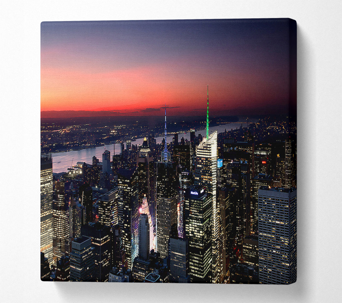  A Canvas Print of Sunset Over New Jersey Canvas Wall Art