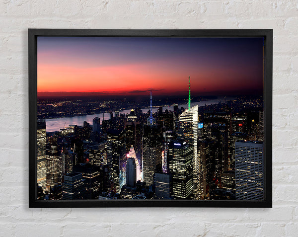 Sunset Over New Jersey Framed Print