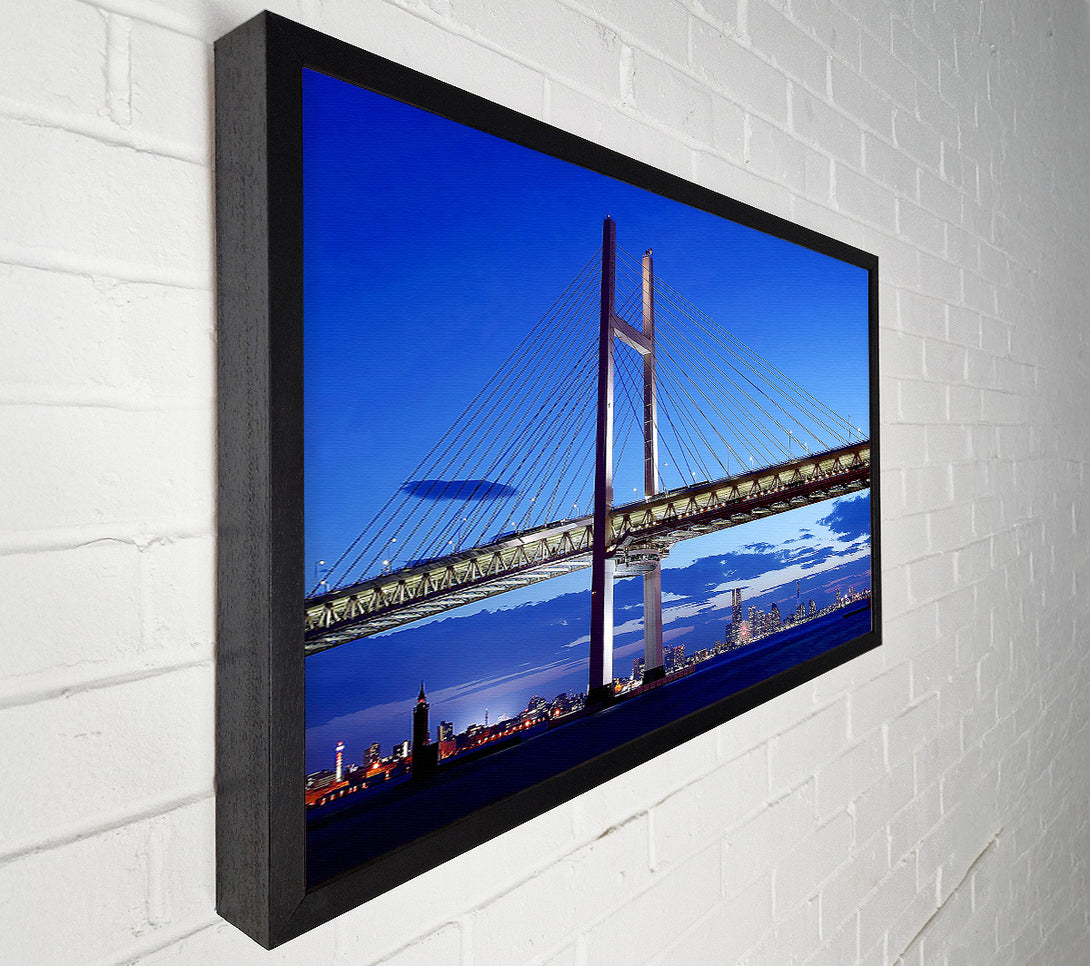  A Canvas Print of Suspension Bridge Nights Canvas Art