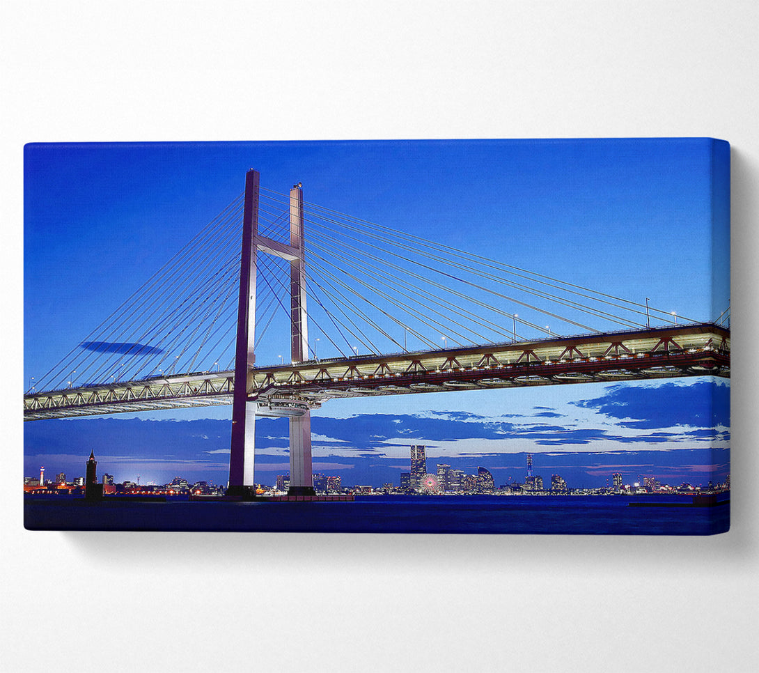  A Canvas Print of Suspension Bridge Nights Canvas Art