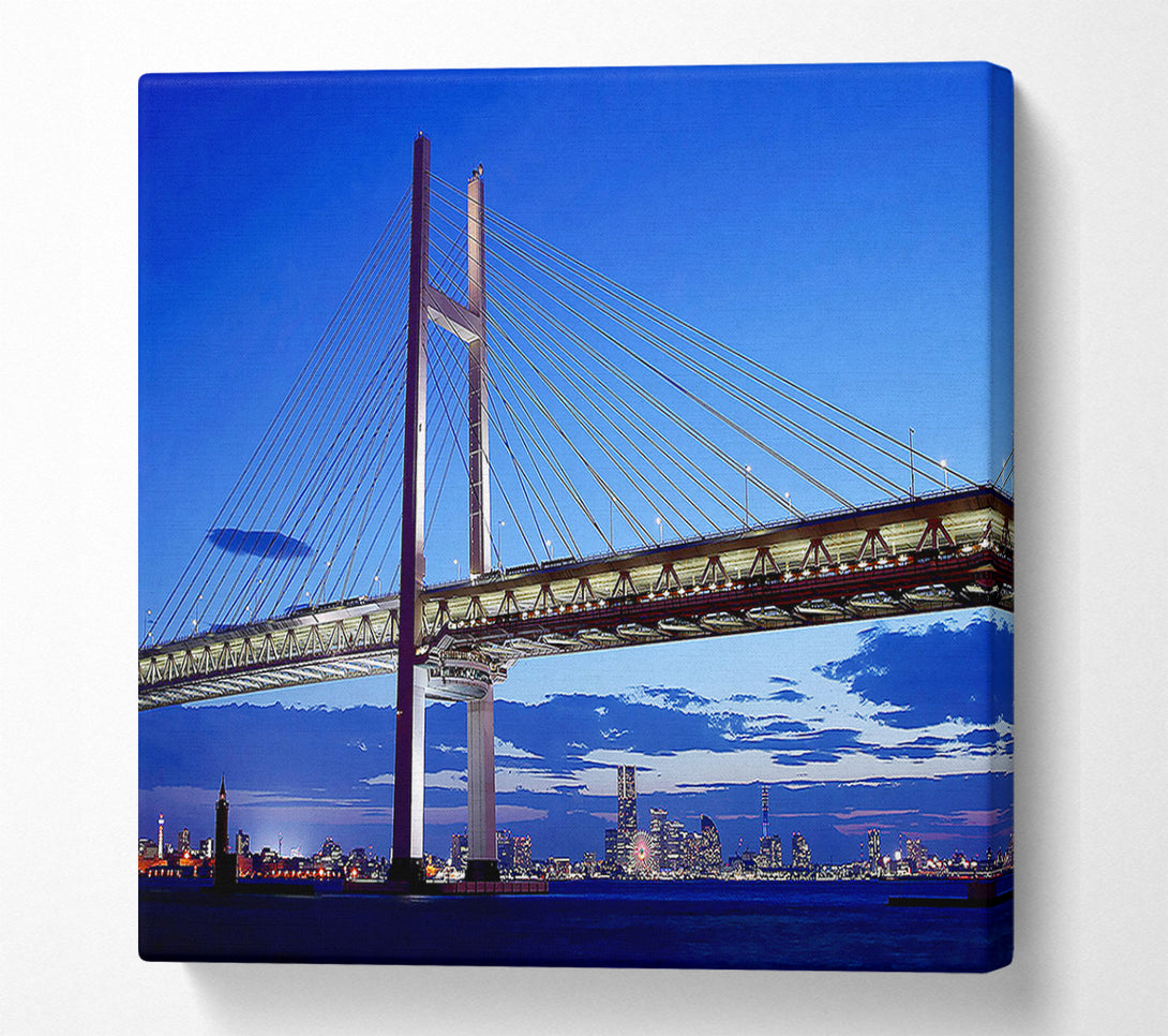  A Canvas Print of Suspension Bridge Nights Canvas Art
