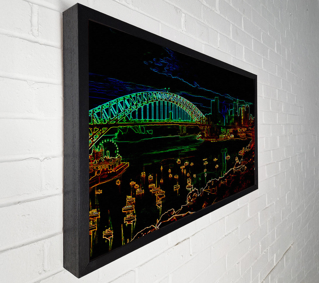  A Canvas Print of Sydney Australia Psychedelic Canvas Print
