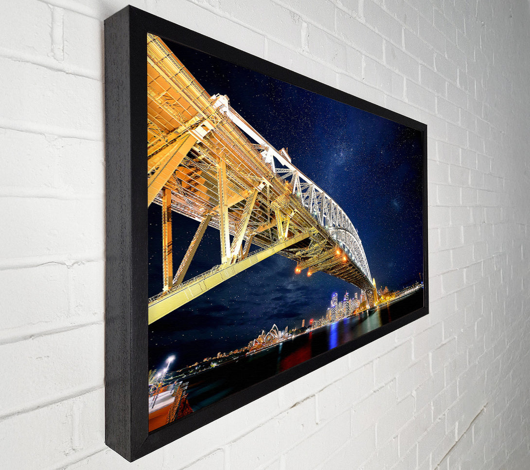  A Canvas Print of Sydney Bridge Nights Canvas Wall Art