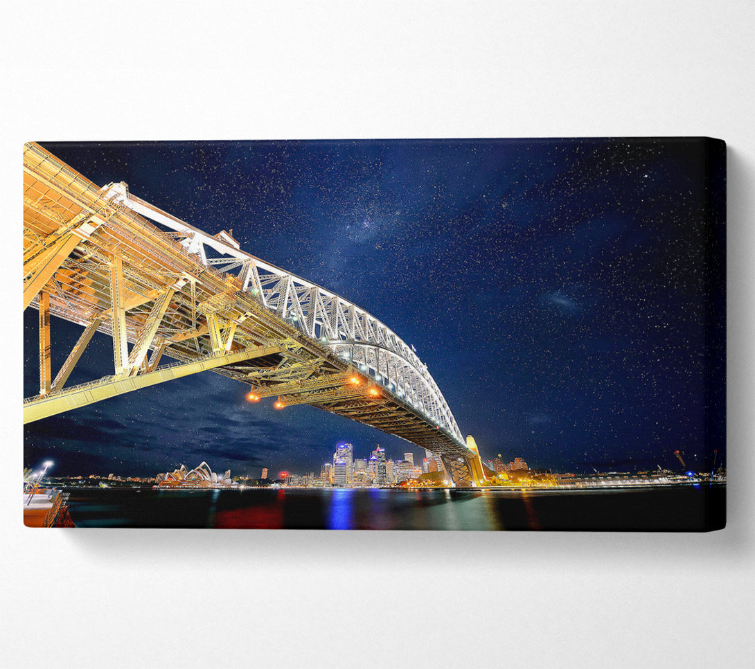  A Canvas Print of Sydney Bridge Nights Canvas Wall Art