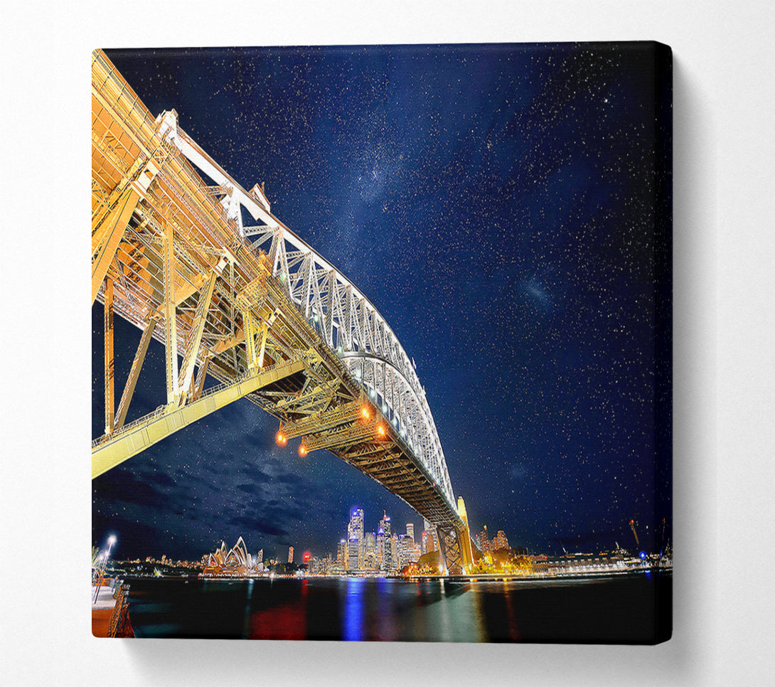  A Canvas Print of Sydney Bridge Nights Canvas Wall Art