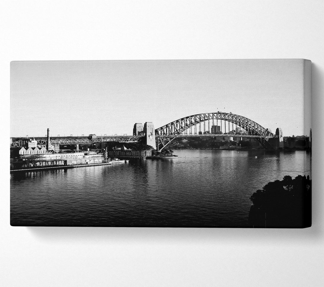  A Canvas Print of Sydney Harbour Bridge B n W Canvas Art