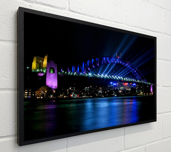 Sydney Harbour Bridge Blue Light