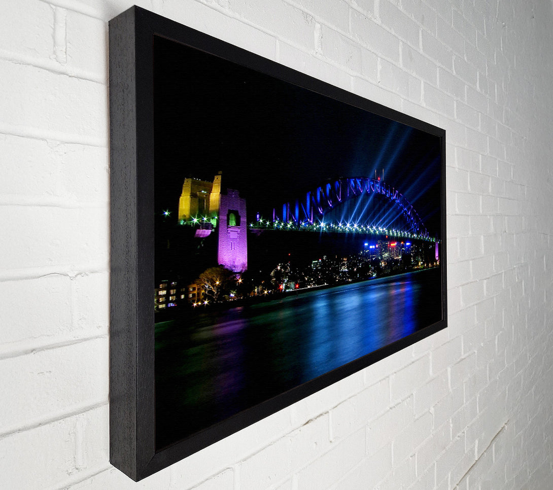  A Canvas Print of Sydney Harbour Bridge Blue Light Canvas Print