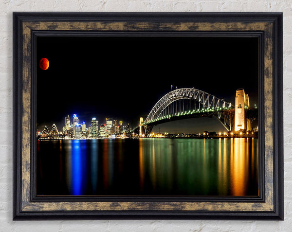 Sydney Harbour Bridge Opera House Framed Print