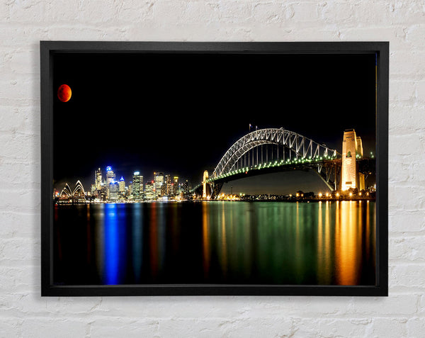 Sydney Harbour Bridge Opera House Framed Print