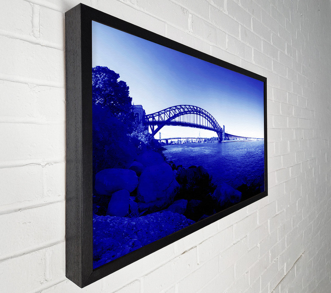  A Canvas Print of Sydney Harbour Bridge Stunning Blues Canvas Art