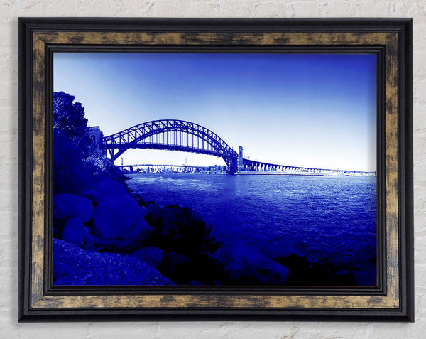 Sydney Harbour Bridge Stunning Blues Framed Print