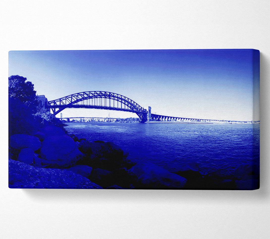  A Canvas Print of Sydney Harbour Bridge Stunning Blues Canvas Art