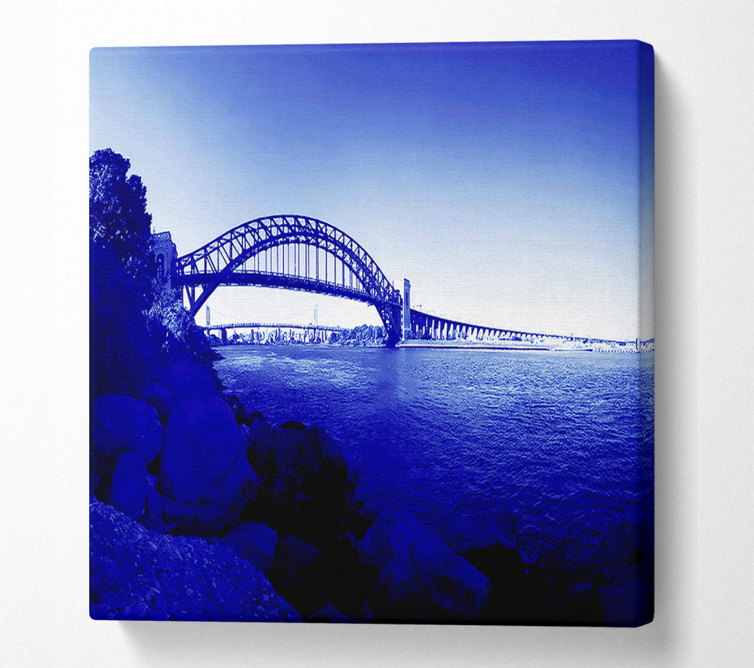  A Canvas Print of Sydney Harbour Bridge Stunning Blues Canvas Art