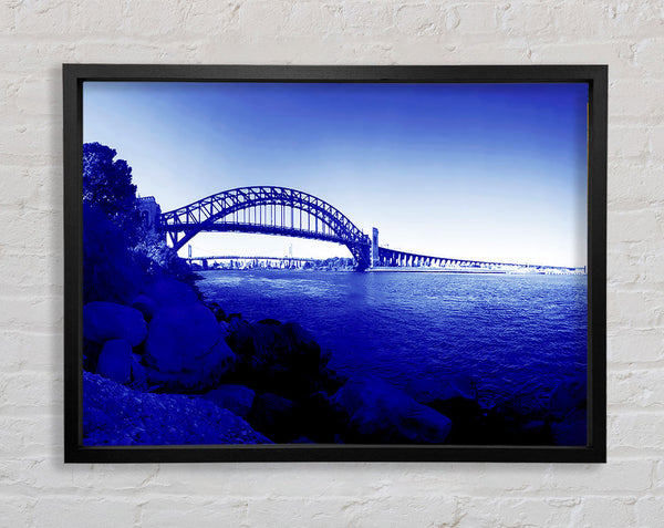 Sydney Harbour Bridge Stunning Blues Framed Print