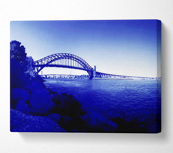  A Canvas Print of Sydney Harbour Bridge Stunning Blues Canvas Art