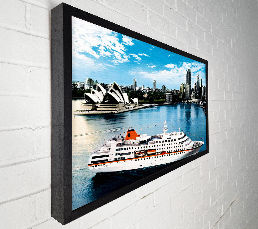  A Canvas Print of Sydney Harbour Cruise Liner Canvas Wall Art