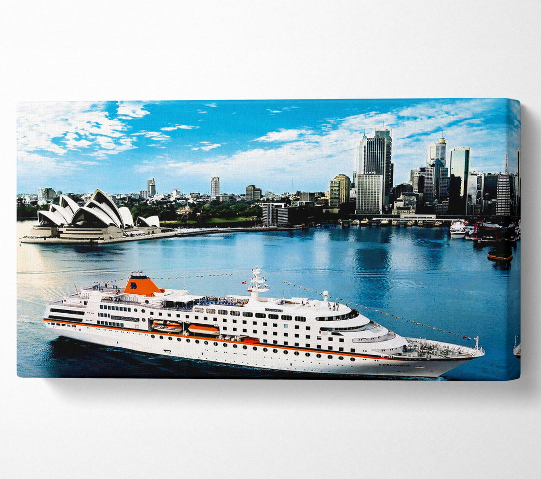  A Canvas Print of Sydney Harbour Cruise Liner Canvas Wall Art
