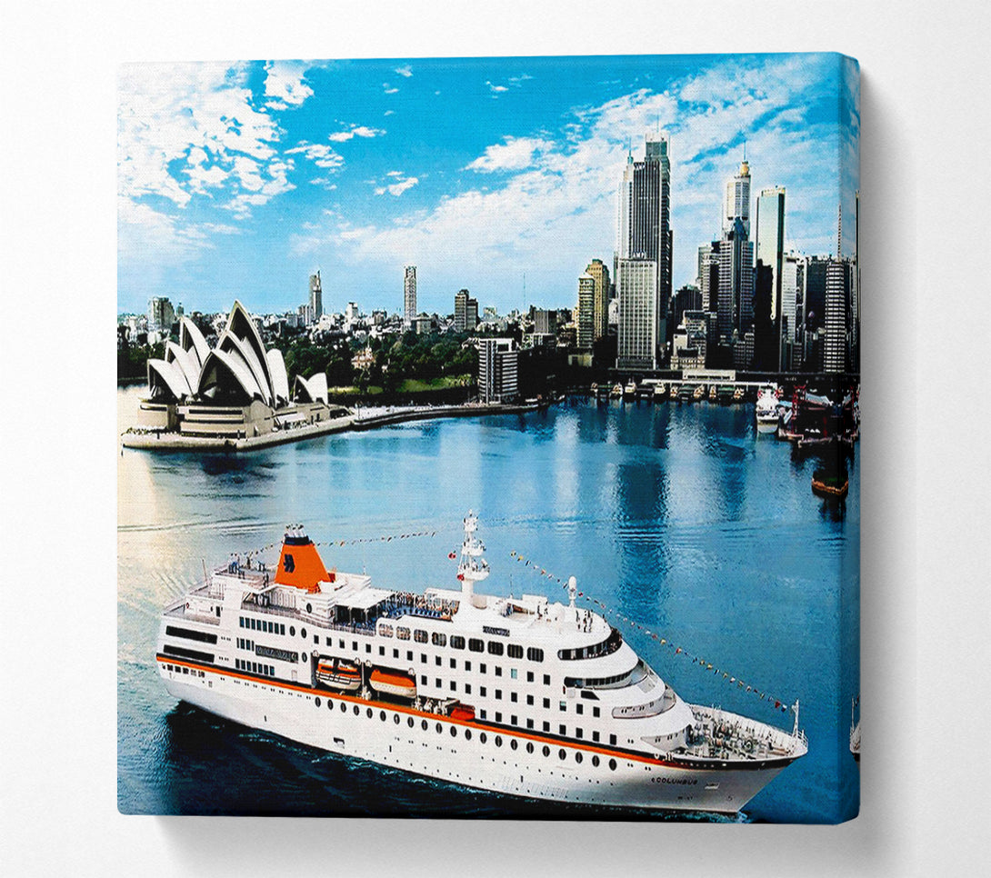  A Canvas Print of Sydney Harbour Cruise Liner Canvas Wall Art