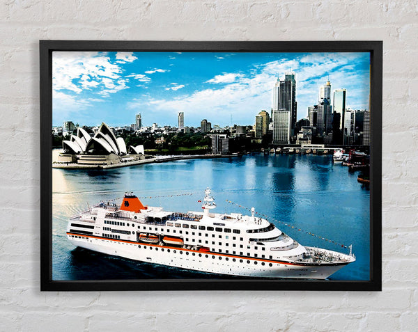 Sydney Harbour Cruise Liner Framed Print