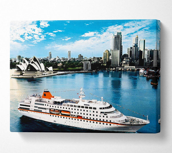  A Canvas Print of Sydney Harbour Cruise Liner Canvas Wall Art