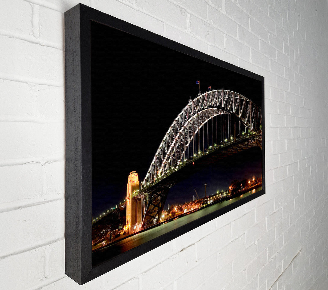  A Canvas Print of Sydney Harbour Night Light Canvas Art