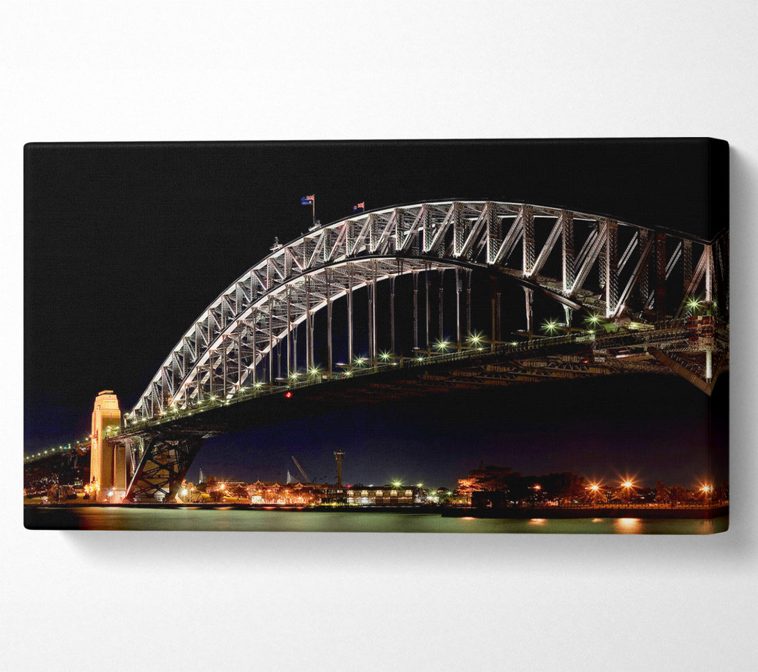  A Canvas Print of Sydney Harbour Night Light Canvas Art