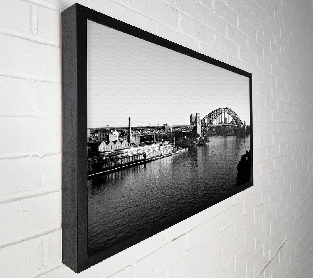  A Canvas Print of Sydney Harbour Retro Canvas Art