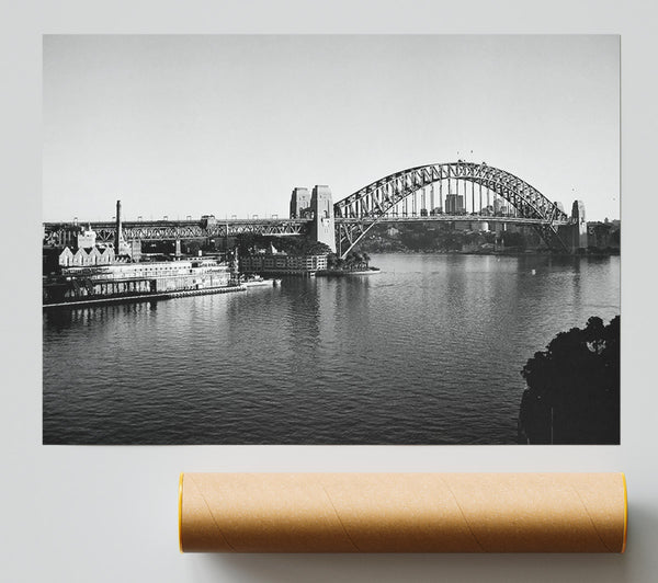Sydney Harbour Retro Print